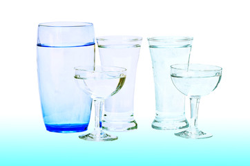 water glass isolated with clipping path included