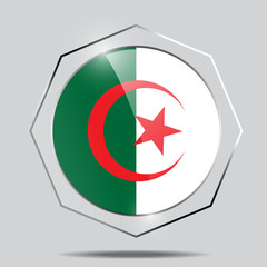 Button Flag of Algeria