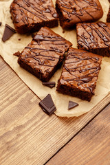 chocolate cake on a baking sheet