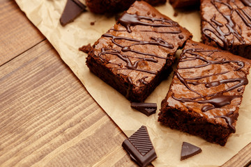 chocolate cake on a baking sheet