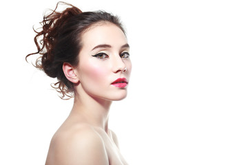 Fototapeta premium with red lips