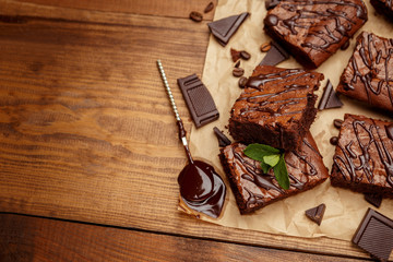 chocolate cake on a baking sheet
