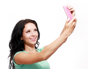 girl taking selfies