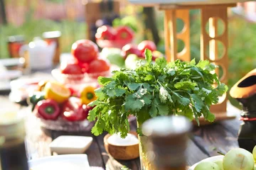 Photo sur Aluminium Pique-nique picnic summer vegetables