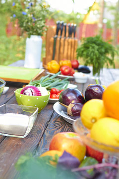 picnic summer vegetables
