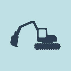 Icon of Excavator. EPS-10.