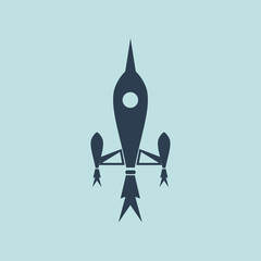 Icon of Rocket. EPS-10.