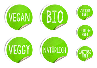 Vegan Sticker f&uuml;r Produkte