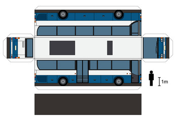 Paper model of a bus / Vector illustration