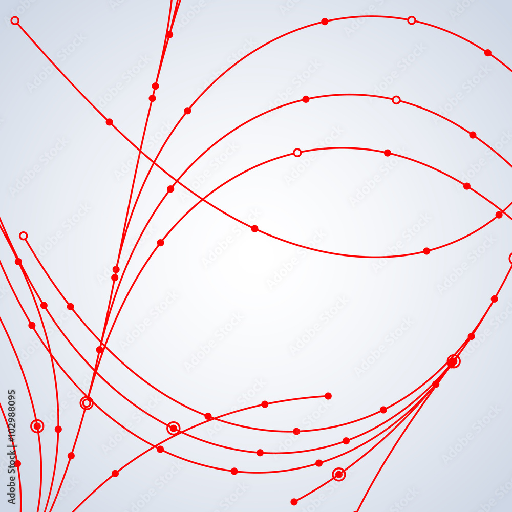 Poster wire grid made of connected dots