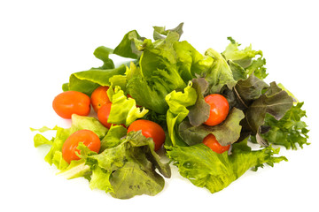 Fresh vegetables isolated on white
