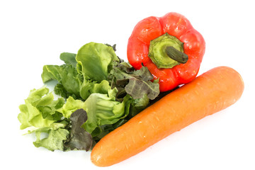 Fresh vegetables isolated on white