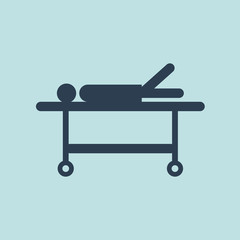 Icon of Patient On Stretcher. EPS-10.