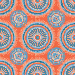 Fototapeta premium Ethnic boho seamless pattern. Print. Repeating background. Cloth design, wallpaper.