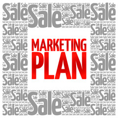 Marketing Plan words cloud, business concept background