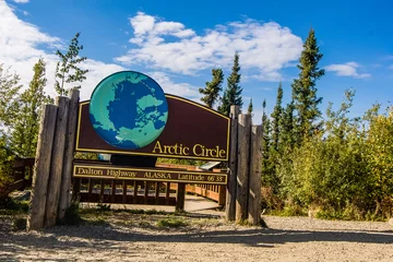Foto auf Acrylglas Arctic Circle sign © troutnut