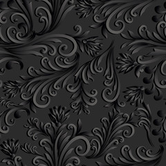 Obraz premium Volumetric seamless floral pattern background.