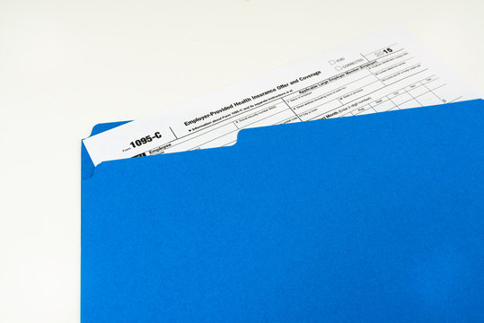 Tax Form 1095-C, Tax Form Details with Light Background