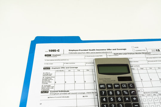 Tax Form 1095-C, Tax Form Details with Light Background