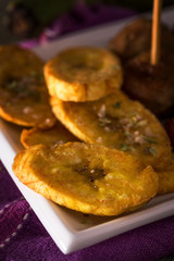 Meatloaf with fried banana