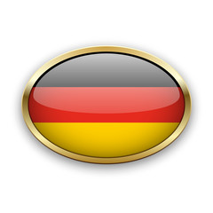 German flag in golden frame