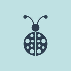 Icon Of Lady Bug. EPS 10