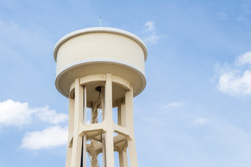 Water tower with  blue sky
