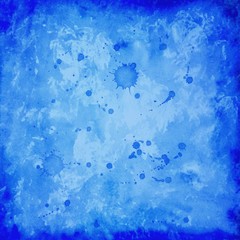 Watercolor blue background. Spot paint