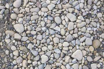 Breakstones spattered on the road