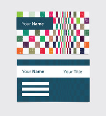 Business card colorful op art