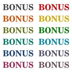 Bonus Sign icons set