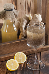 Ginger drink with chia seeds