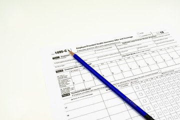 Tax Form 1095-C, Tax Form Details with Light Background