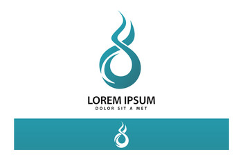 Blue Flame Fire Logo Vector