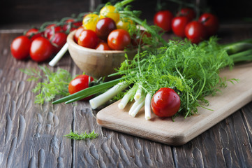 Concept of healthy vegan food