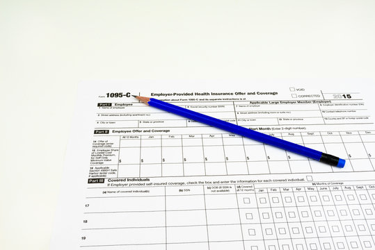 Tax Form 1095-C, Tax Form Details with Light Background