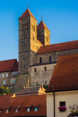 Schloss und Stiftskirche in Quedlinburg, Harz in Sachsen-Anhalt