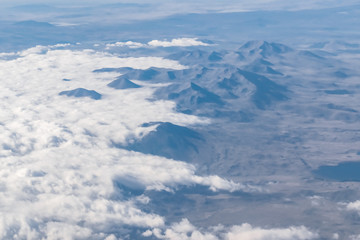 Landscape with mountains and clouds