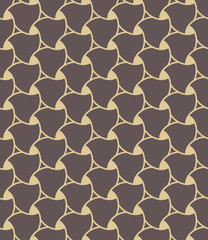 Seamless golden ornament. Modern stylish geometric pattern with repeating elements