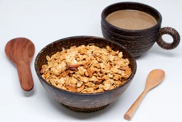 Deurstickers grains breakfast cereals, close-up,depth of field. © phansan