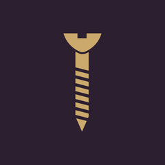 The Screw icon. Bolt symbol. Flat