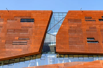 Zelfklevend Fotobehang Architectural Detail Of Teaching Center of Vienna University of Economics and Business © radub85