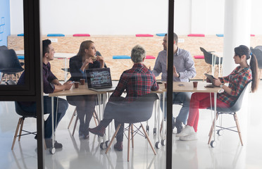 startup business team on meeting at modern office