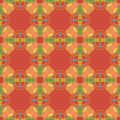 Vector bright seamless pattern in ethnic style.