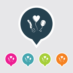 Very Useful Editable Balloons Icon on Different Colored Pointer Shape. Eps-10.