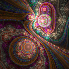 Shiny colorful curve, digital artwork for creative graphic design