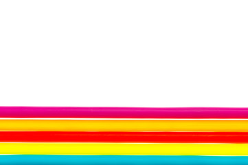 plastic tube colorful isolate on white background