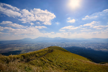 Naklejka premium 阿蘇大観峰