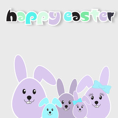 Hasenfamilie - Happy Easter