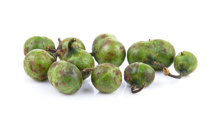tea seeds on white background